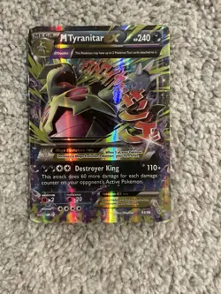 Pokemon TCG Mega M Tyranitar EX Holo Ultra Rare Card Ancient Origins 43/98 - Image 1