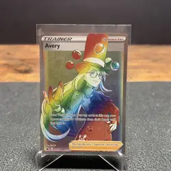 Pokemon TCG Avery Trainer Supporter Secret Rare Full Art Holo 211/198 EN - Image 1