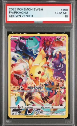 Pokemon Crown Zenith Pikachu 160/159 Secret Rare Full Art Holo PSA 10 - Image 1