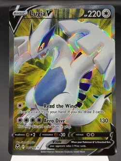 Lugia V 185/195 - Full Art Ultra Rare - Silver Tempest Pokemon Card MINT - Image 1