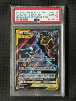 PSA 10 Garchomp & Giratina GX SM193 Promo Pokemon Card Tag Team GEM MINT - Image 1