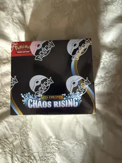 Pokemon Mega Evolution Chaos Rising Booster Box Factory Sealed In Hand Right Now - Image 1