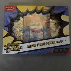 Pokemon Mega Evolution Ascended Heroes Mega Feraligatr EX Box Pokemon TCG EN - Image 1