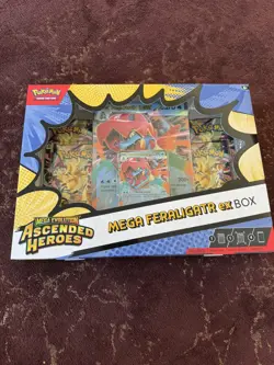 Pokemon Mega Evolution Ascended Heroes Feraligatr Mega EX Box Sealed box scuff - Image 1