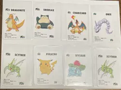 1998 KFC Pokemon Mini Cards Lot Charizard Snorlax Pikachu Dragonite + More LP - Image 1