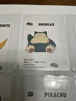 1998 KFC Pokemon Mini Cards Lot Charizard Snorlax Pikachu Dragonite + More LP - Image 4