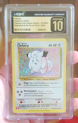 Pokemon TCG Clefairy Classic 013/034 Holo CGC PRISTINE 10 ENG 2023 - Image 1