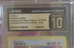 Pokemon TCG Clefairy Classic 013/034 Holo CGC PRISTINE 10 ENG 2023 - Image 2
