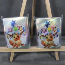 2 Pokemon TCG 2025 Prismatic Evolutions Card Sleeves Eevee Design 130 Count - Image 1