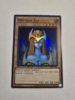 Yugioh Mystical Elf LOB-EN062 Super Rare 25th Anniversary NM - Image 1