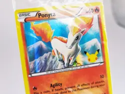 2016 POKEMON TCG 20TH ANNIVERSARY SEALED PROMO HOLO CARD - 14/83 PONYTA - Image 3