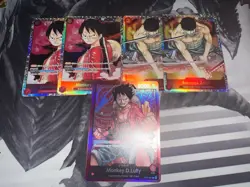 One Piece CCG Monkey.D.Luffy ST01-001 5 Card Bundle English - Image 1