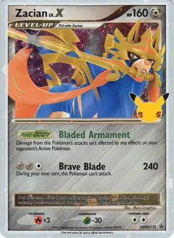 Zacian LV. X SWSH135 Holo Promo Sword & Shield Promo Pokemon Lightly Played - Image 1
