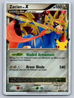 ZACIAN LV. X SWSH135 HOLO PROMO SWORD & SHIELD PROMO POKEMON LIGHTLY PLAYED - Image 1