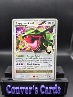 LP+! Rayquaza C LV.X DP47 Diamond & Pearl Black Star Promo Holo Pokemon Card! LP - Image 1