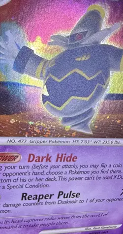 Dusknoir DP33 Diamond Pearl Holo Rare Black Star Promo Ghost Pokemon Card SWIRL - Image 2
