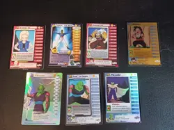 Dragon Ball Z CCG Score Personality Cards Lot Of 7 Various Sagas LP Some Foil - Image 1
