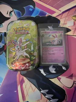 Pokemon Prismatic Evolutions Mini Tin Slyveon Sealed With Promo card - Image 1