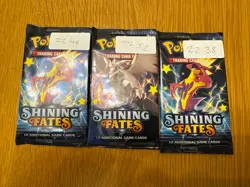 Shining Fates Booster Pack X3 Pokemon Cards TCG New Pack Weights In Pictures - Image 1