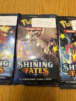 Shining Fates Booster Pack X3 Pokemon Cards TCG New Pack Weights In Pictures - Image 3