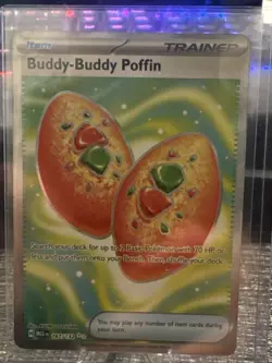 Buddy Buddy Poffin 167/132 Mega Evolution Secret Rare Pokemon Card NM In Hand - Image 1