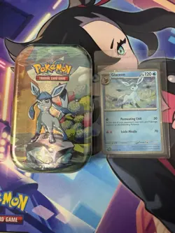 Pokemon Prismatic Evolutions Mini Tin Glaceon Sealed With Promo card - Image 1