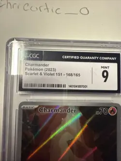 Charmander 151 Full Art Holo Pokemon Card 168/165 - Image 2