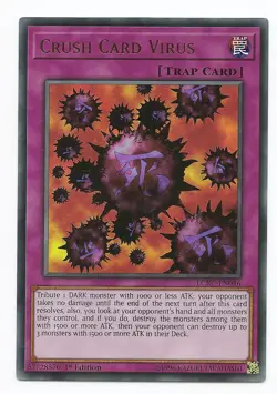 Crush Card Virus LCKC-EN046 Ultra Rare Yu-Gi-Oh Card 1st Edition New (Or) - Image 1