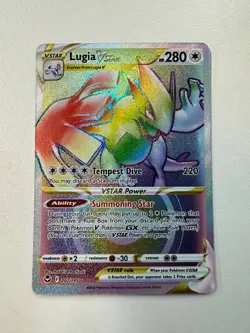 Pokemon TCG Lugia VSTAR 202/195 Silver Tempest Secret Rainbow Rare L@@K! - Image 1