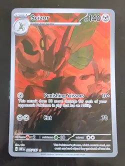 🔥Pokemon SV Obsidian Flames Scizor 205 Illustration Rare card Full Art NM - Image 1