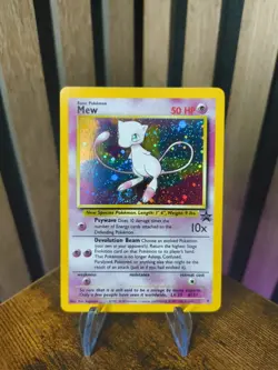 Pokemon Mew #9 Holo Black Star Promo Card Vintage WOTC NM + Swirl - Image 1