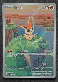 Pokemon TCG Victini SVP208 Scarlet and Violet Black Star Promo Card NM - Image 1