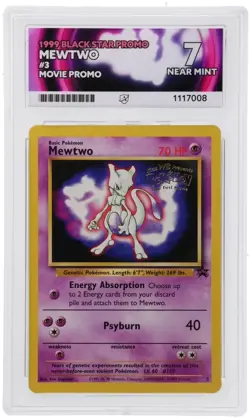 Pokemon TCG Mewtwo 3 Black Star Promo First Movie Promo Card - ACE 7 - Image 1