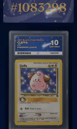 2001 (WOTC) Black Star Promo Cleffa #31 Pokemon TCG Ace Grade 10 Gem Mint Rare - Image 2