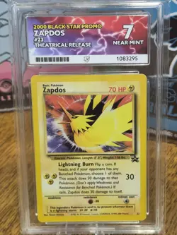 Pokemon Zapdos 23 WOTC 2000 Promo Black Star Non-Holo Card Ace Grade 7 Vintage. - Image 4