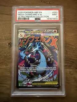 Charizard 2025 Me: Mega Evolution Promo Mega Charizard X EX #023 EN Holo PSA 9 - Image 1