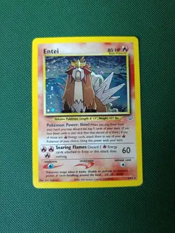 Pokemon Entei Neo Revelation TCG Holo Card 6/64 NM with SWIRL - Image 1