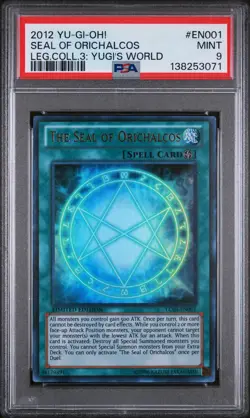2012 YU-GI-OH! LEGENDARY COLLECTION 3: YUGI'S WORLD THE SEAL OF ORICHALCOS PSA 9 - Image 1