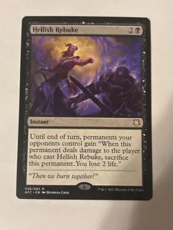MTG English Hellish Rebuke NM Normal Commander 2021 Forgotten Realms - Image 1