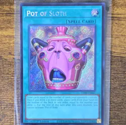 Konami Yu-Gi-Oh! Chaos Origins Pot of Sloth 1st Ed Secret Rare Foil - Image 1