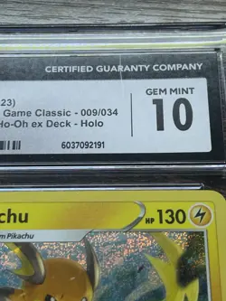 CGC 10 Raichu 009/034 Trading Card Game Classic Holo Pokemon TCG 2023 - Image 3