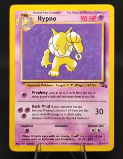 Pokemon TCG WOTC Hypno Fossil Set 23/62 Rare Unlimited English 1999 LP - Image 1