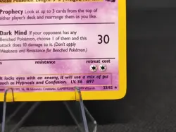 Pokemon TCG WOTC Hypno Fossil Set 23/62 Rare Unlimited English 1999 LP - Image 3