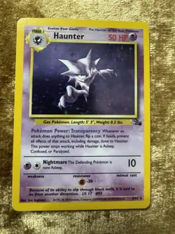 Haunter 6/62 Fossil Holo Rare Unlimited Pokemon Card English 1999 Near Mint! - Image 1