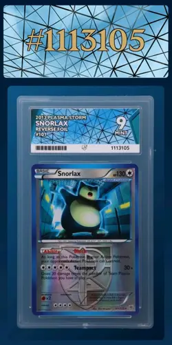 Pokemon TCG Snorlax 101/135 Plasma Storm Reverse Holo Rare Pokemon Card Ace 9 - Image 1