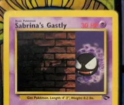 Sabrina's Gastly 96/132 Common Gym Challenge Pokemon Unlimited Moderately Played - Image 2