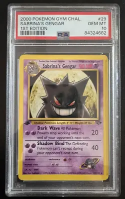 2000 Pokemon Gym Challenge - Sabrina's Gengar 1st Edition 29/132 PSA 10 - Image 1