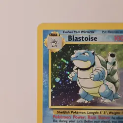 Pokemon TCG Blastoise 2/130 Base Set 2 Holo Rare EN HP 100 - Image 4