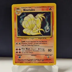 Pokemon TCG Base Set Ninetales Holo Rare Unlimited 012/102 80 HP English - Image 1