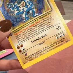 Machamp 8/102 Base Set Holo Rare Unlimited 100 HP English Pokemon Card - Image 2